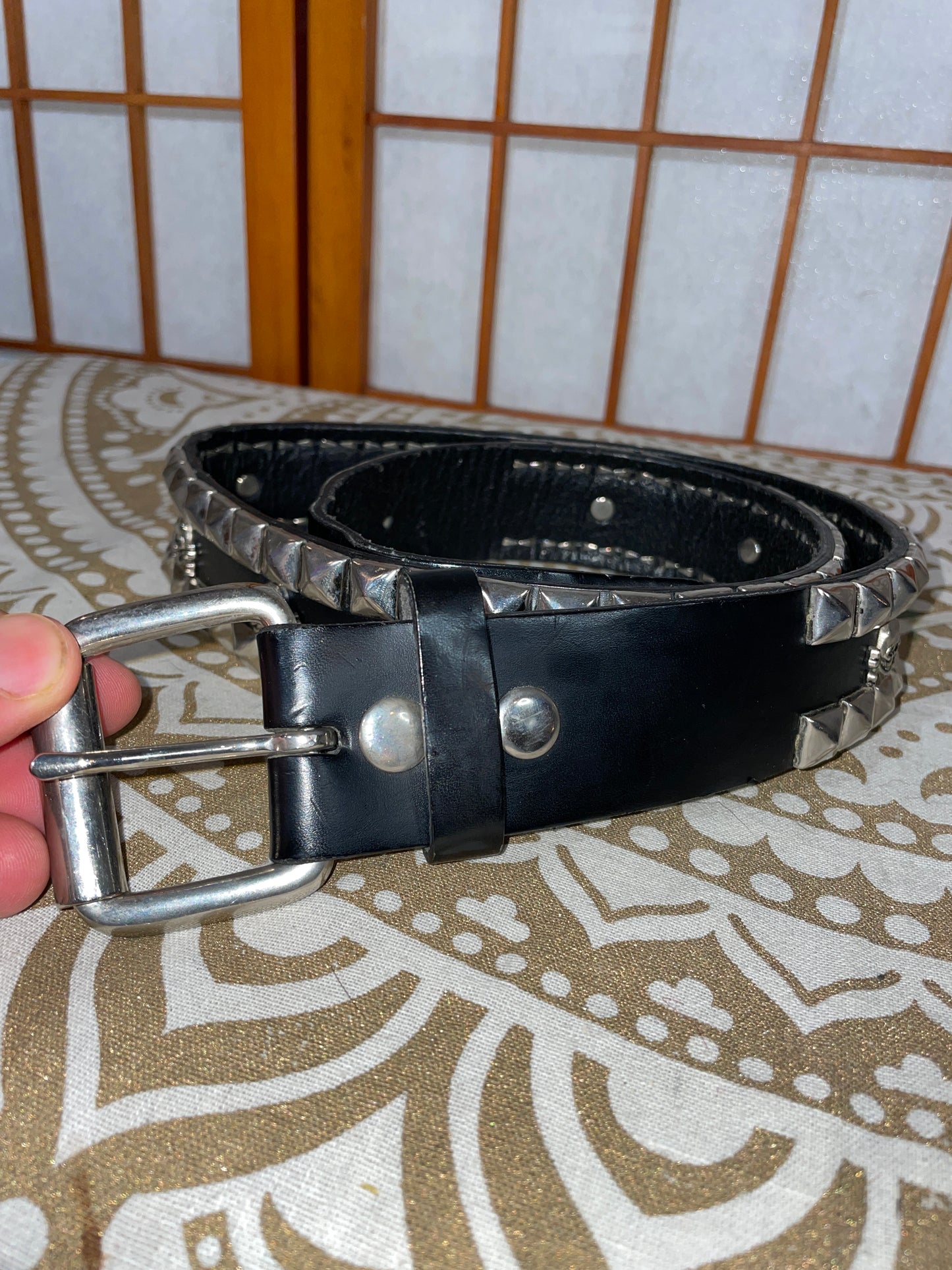 Skulled and Studded Black Belt, 34