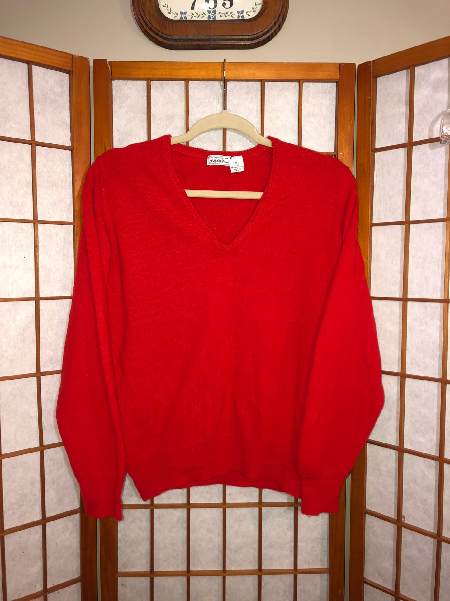 Crimson Cashmere Sweater, Saks