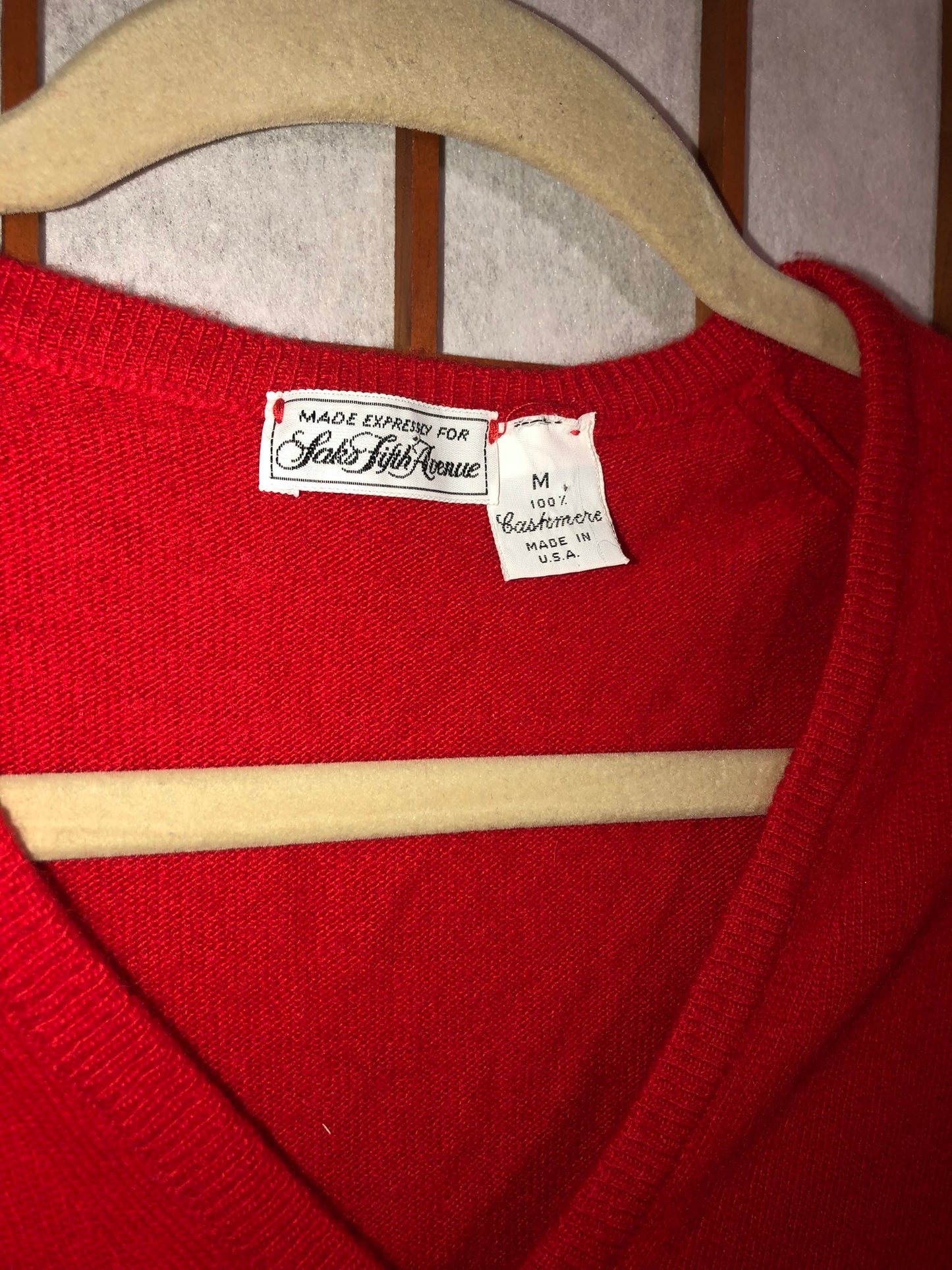 Crimson Cashmere Sweater, Saks