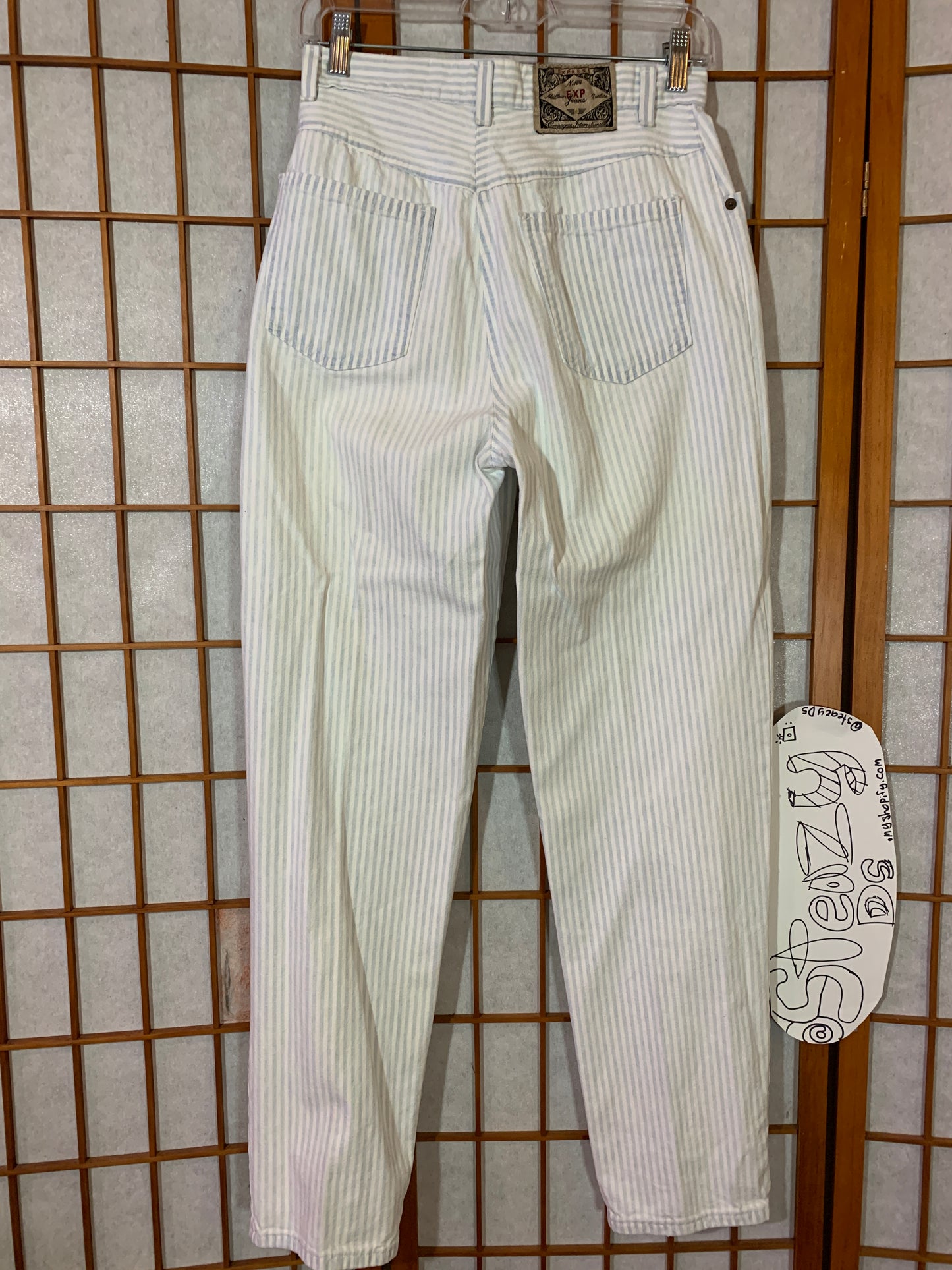 Striped French Country Jeans, Express Vintage