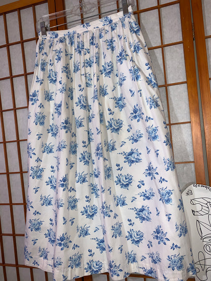 Heavenly Blue Floral Skirt