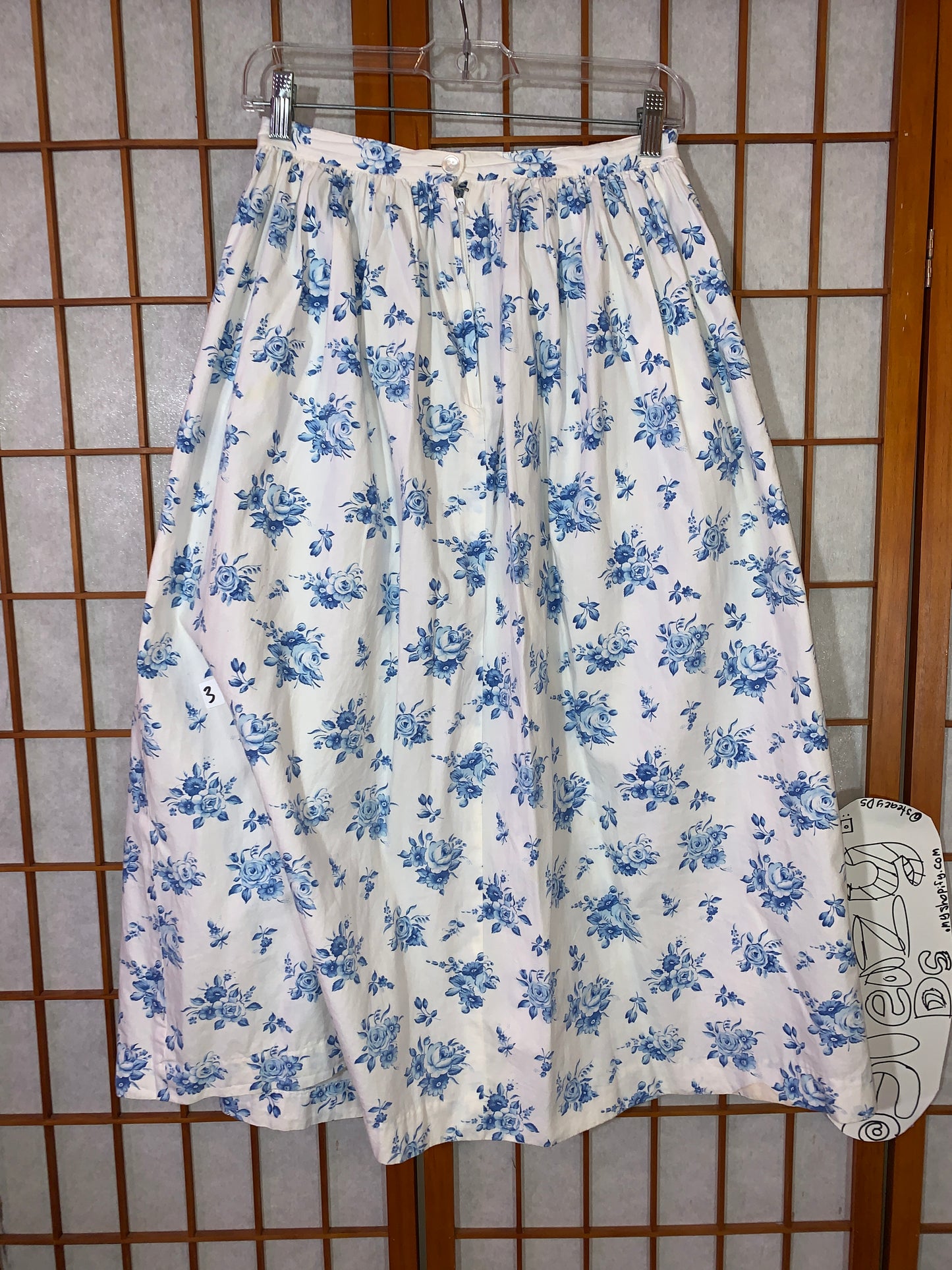 Heavenly Blue Floral Skirt