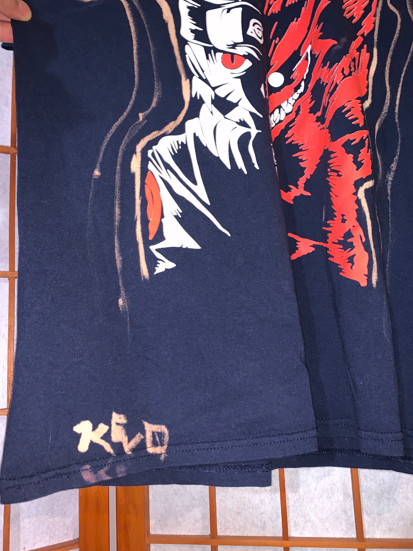 Hokages & Fox Bleach Stained Shirt