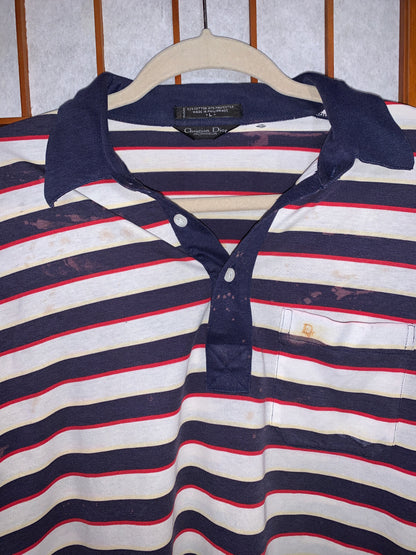 SPLATTED/Striped Dior Polo