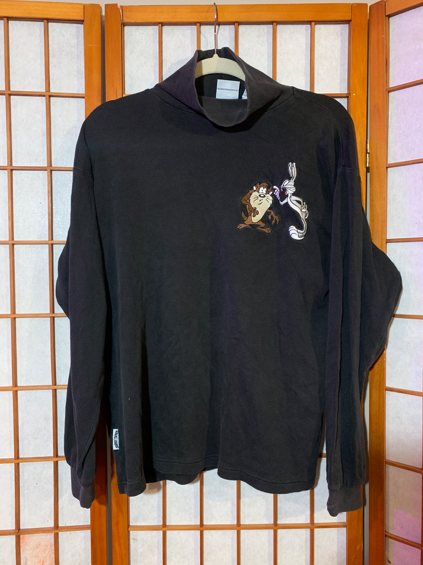 Acme Clothing Looney Tunes Shirt Medium Turtleneck Bugs Taz